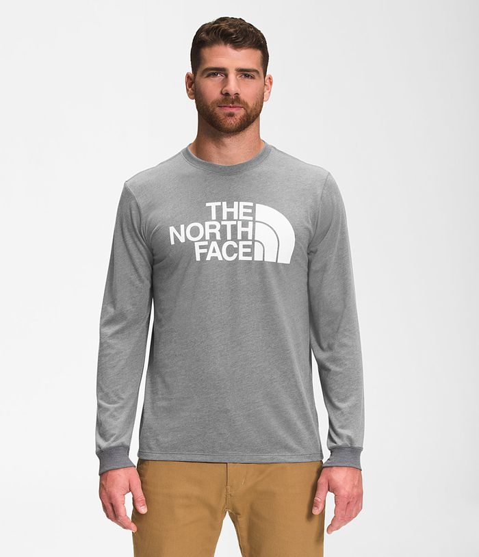 Camiseta The North Face Hombre Gris Manga Larga Half Dome 65102HBEA